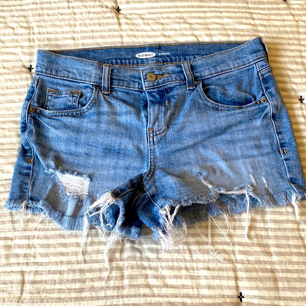 Old Navy boyfriend denim cut off shorts